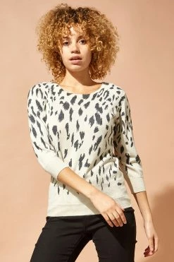 Roman Stone Animal Print Jumper