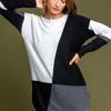 Roman Black Colour Block Crew Neck Jumper 1 Roman Black Colour Block Crew Neck Jumper -Roman Sales Shop unnamed file 9546