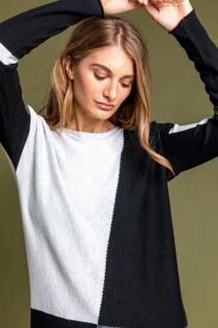 Roman Black Colour Block Crew Neck Jumper 10 Roman Black Colour Block Crew Neck Jumper -Roman Sales Shop unnamed file 9549