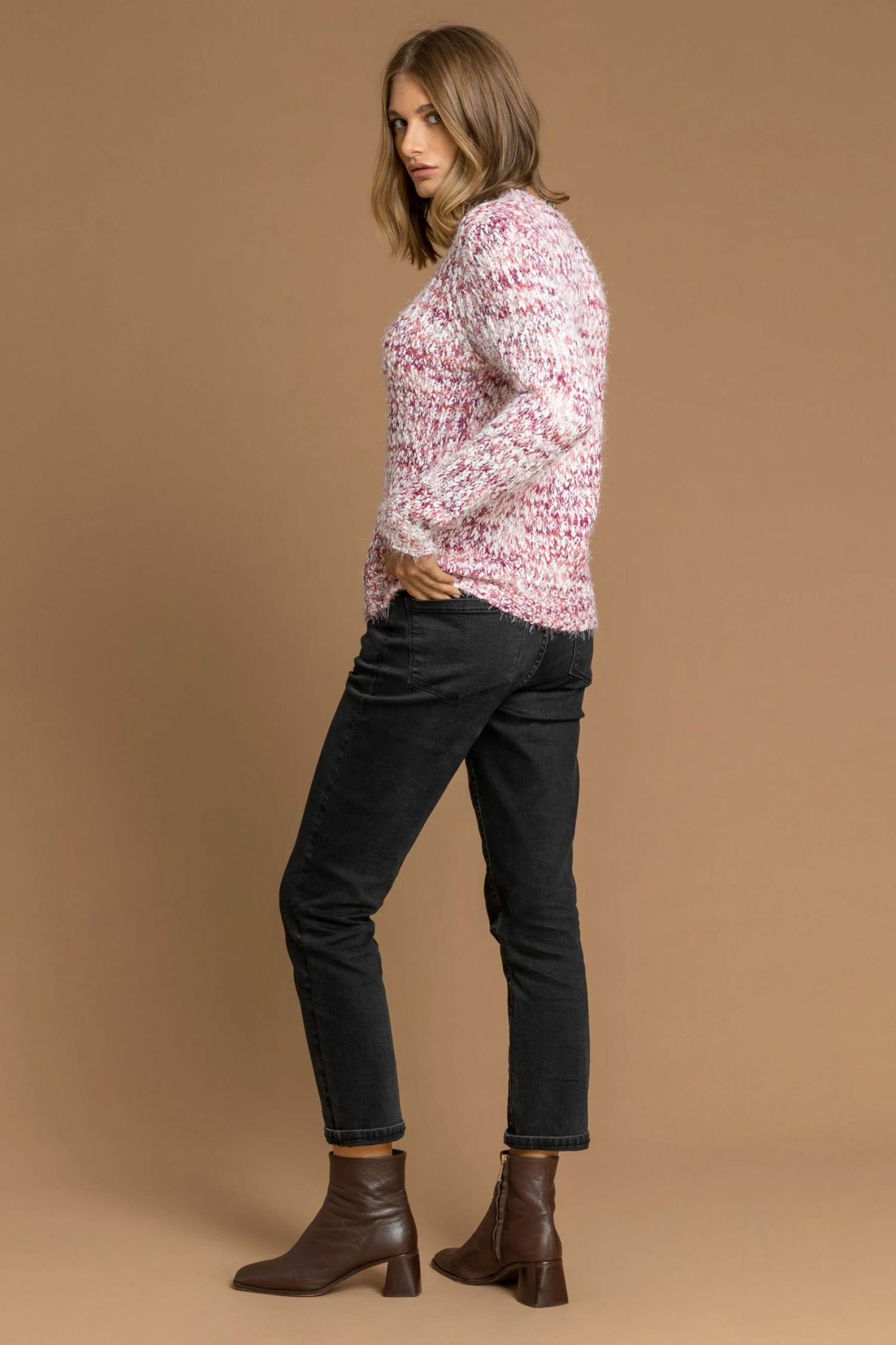 Roman Pink Fluffy Yarn Jumper 4 Roman Pink Fluffy Yarn Jumper - Image 2