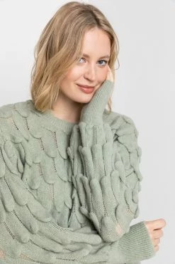 Roman Green Scallop Textured Knit Jumper 14 Roman Green Scallop Textured Knit Jumper -Roman Sales Shop unnamed file 9567