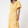 Roman Yellow Floral Print Tiered Midi Dress 2 Roman Yellow Floral Print Tiered Midi Dress -Roman Sales Shop unnamed file 959