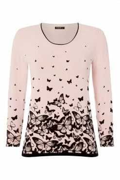 Roman Pink Butterfly Print Jumper -Roman Sales Shop unnamed file 9606