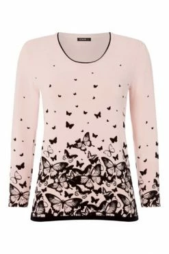 Roman Pink Butterfly Print Jumper -Roman Sales Shop unnamed file 9607