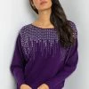 Roman Purple Hotfix Neck Embellished Jumper 2 Roman Purple Hotfix Neck Embellished Jumper -Roman Sales Shop unnamed file 9614