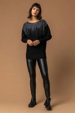 Roman Purple Hotfix Neck Embellished Jumper -Roman Sales Shop unnamed file 9619