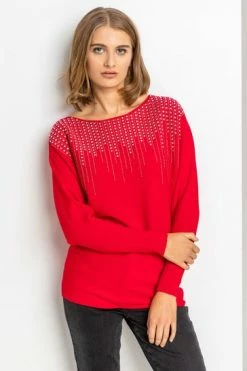 Roman Purple Hotfix Neck Embellished Jumper -Roman Sales Shop unnamed file 9620