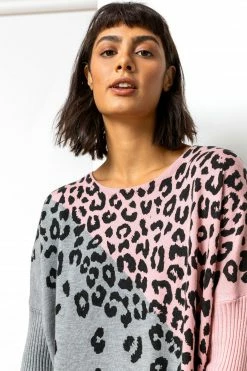 Roman Grey Colour Block Animal Print Jumper 10 Roman Grey Colour Block Animal Print Jumper -Roman Sales Shop unnamed file 9624