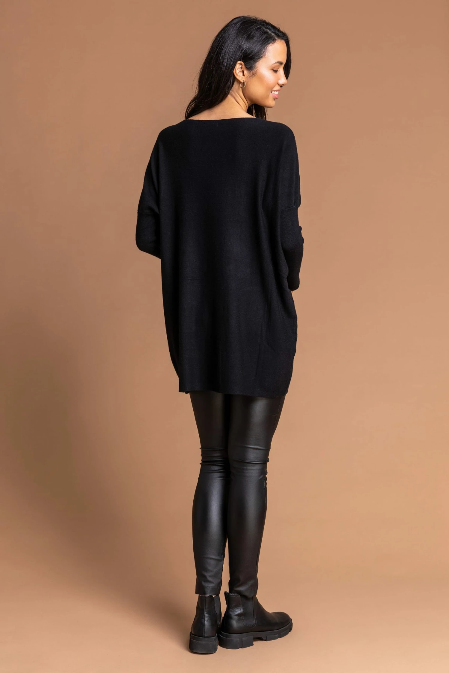 Roman Black Textured Amour Embellished Jumper 4 Roman Black Textured Amour Embellished Jumper - Image 2