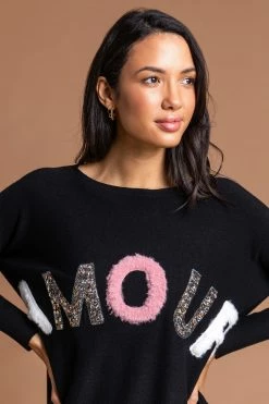 Roman Black Textured Amour Embellished Jumper 10 Roman Black Textured Amour Embellished Jumper -Roman Sales Shop unnamed file 9656