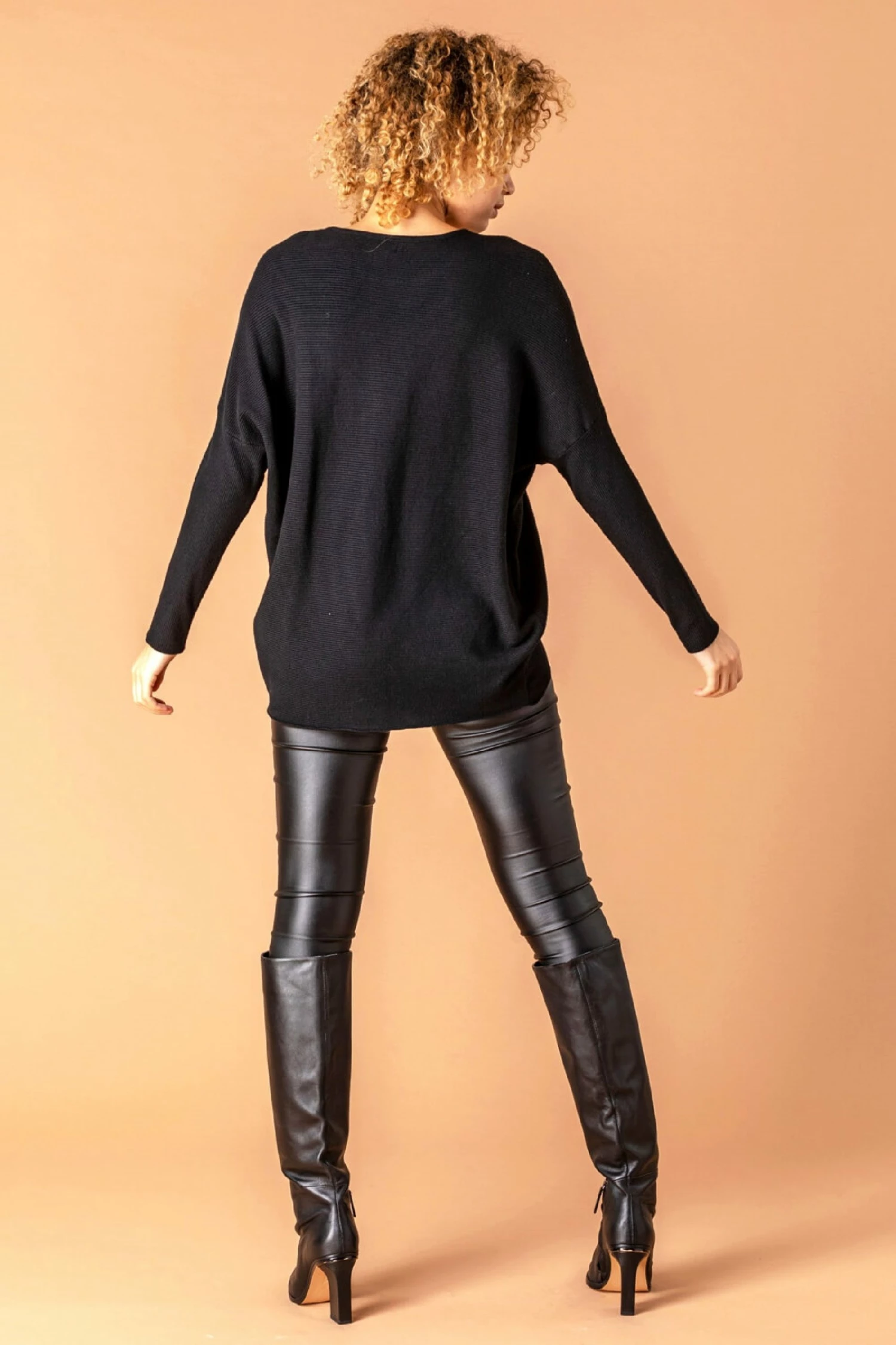 Roman Black Animal Print Sparkle Star Jumper 6 Roman Black Animal Print Sparkle Star Jumper - Image 4