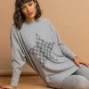 Roman Grey Houndstooth Check Star Jumper 2 Roman Grey Houndstooth Check Star Jumper -Roman Sales Shop unnamed file 9679