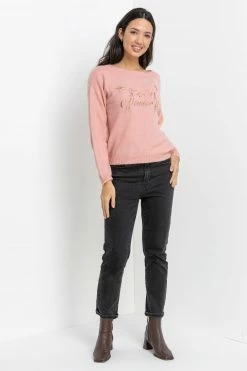 Roman Pink Star Motif Embellished Christmas Jumper 7 Roman Pink Star Motif Embellished Christmas Jumper -Roman Sales Shop unnamed file 9696