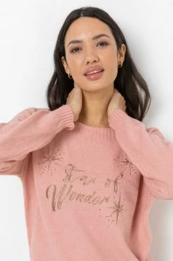 Roman Pink Star Motif Embellished Christmas Jumper 9 Roman Pink Star Motif Embellished Christmas Jumper -Roman Sales Shop unnamed file 9698