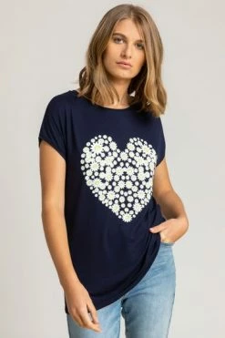 Roman Green Floral Heart Motif T-Shirt 10 Roman Green Floral Heart Motif T-Shirt -Roman Sales Shop unnamed file 9704