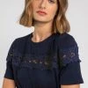Roman Blue Lace Detail Jersey T-Shirt 1 Roman Blue Lace Detail Jersey T-Shirt -Roman Sales Shop unnamed file 9730