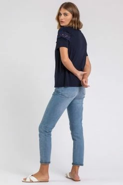 Roman Blue Lace Detail Jersey T-Shirt 10 Roman Blue Lace Detail Jersey T-Shirt -Roman Sales Shop unnamed file 9731