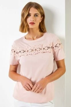 Roman Blue Lace Detail Jersey T-Shirt 15 Roman Blue Lace Detail Jersey T-Shirt -Roman Sales Shop unnamed file 9736