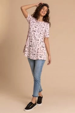 Roman Pink Abstract Print Pocket Swing Top 10 Roman Pink Abstract Print Pocket Swing Top -Roman Sales Shop unnamed file 9739