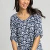 Roman Blue Ditsy Floral Print Button Top 2 Roman Blue Ditsy Floral Print Button Top -Roman Sales Shop unnamed file 9749