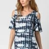 Roman Blue Tie Dye Print Cold Shoulder Top 2 Roman Blue Tie Dye Print Cold Shoulder Top -Roman Sales Shop unnamed file 9759