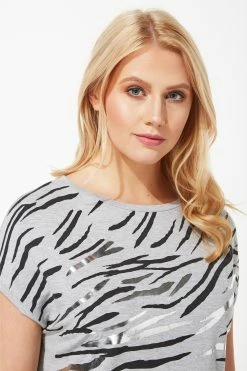 Roman Grey Foil Zebra Print TShirt 11 Roman Grey Foil Zebra Print TShirt -Roman Sales Shop unnamed file 9771