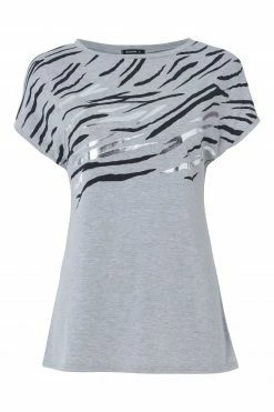 Roman Grey Foil Zebra Print TShirt 12 Roman Grey Foil Zebra Print TShirt -Roman Sales Shop unnamed file 9772