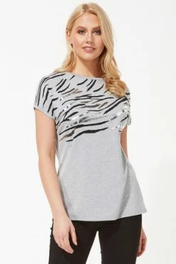 Roman Grey Foil Zebra Print TShirt 13 Roman Grey Foil Zebra Print TShirt -Roman Sales Shop unnamed file 9773