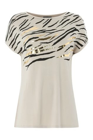 Roman Grey Foil Zebra Print TShirt 8 Roman Grey Foil Zebra Print TShirt - Image 6