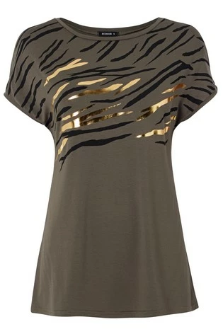 Roman Grey Foil Zebra Print TShirt 9 Roman Grey Foil Zebra Print TShirt - Image 7