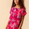 Roman Red Floral Print Cap Sleeve Top 2 Roman Red Floral Print Cap Sleeve Top -Roman Sales Shop unnamed file 9781