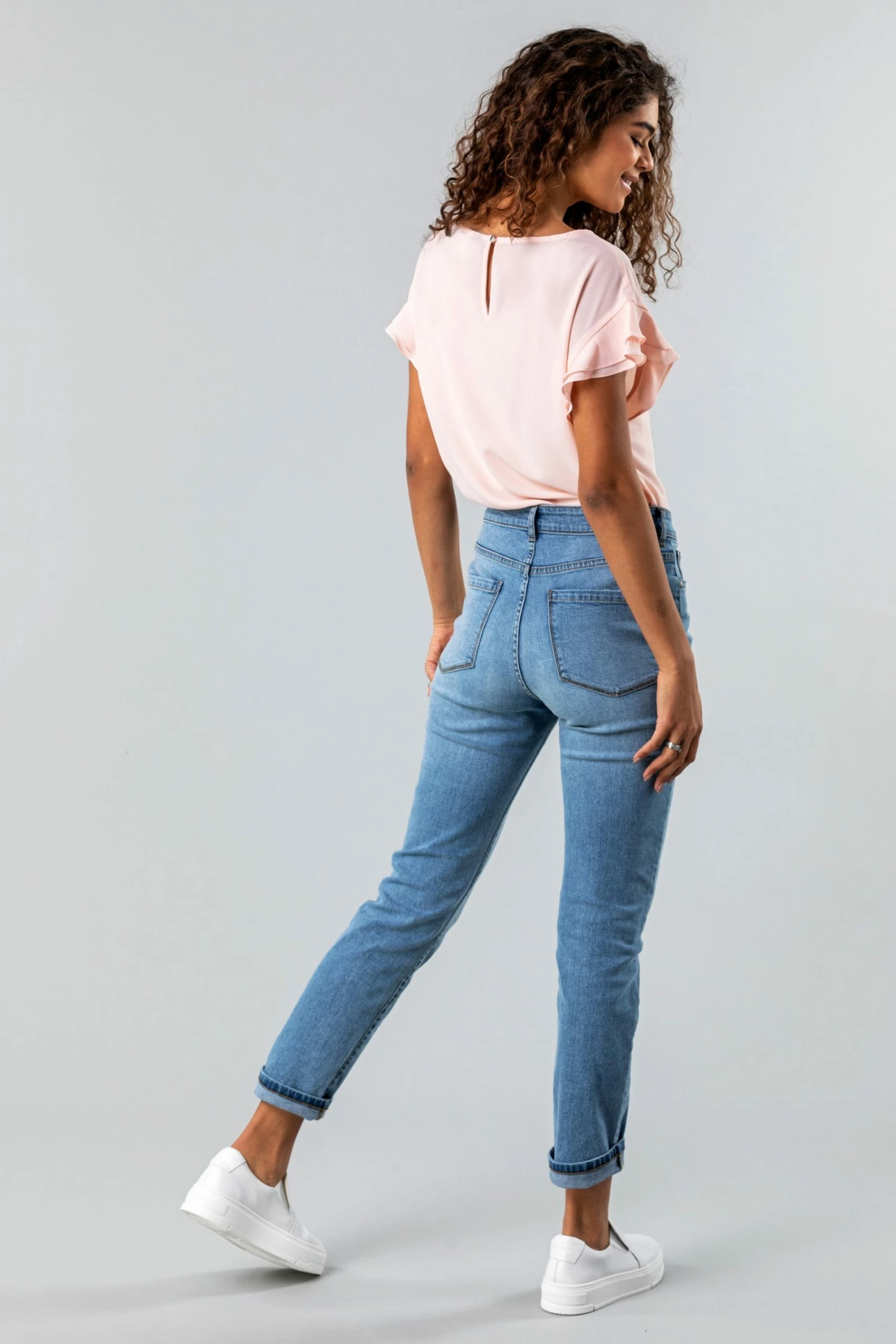 Roman Pink Ruffle Detail Short Sleeve Top 4 Roman Pink Ruffle Detail Short Sleeve Top - Image 2