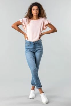 Roman Pink Ruffle Detail Short Sleeve Top 9 Roman Pink Ruffle Detail Short Sleeve Top -Roman Sales Shop unnamed file 9791