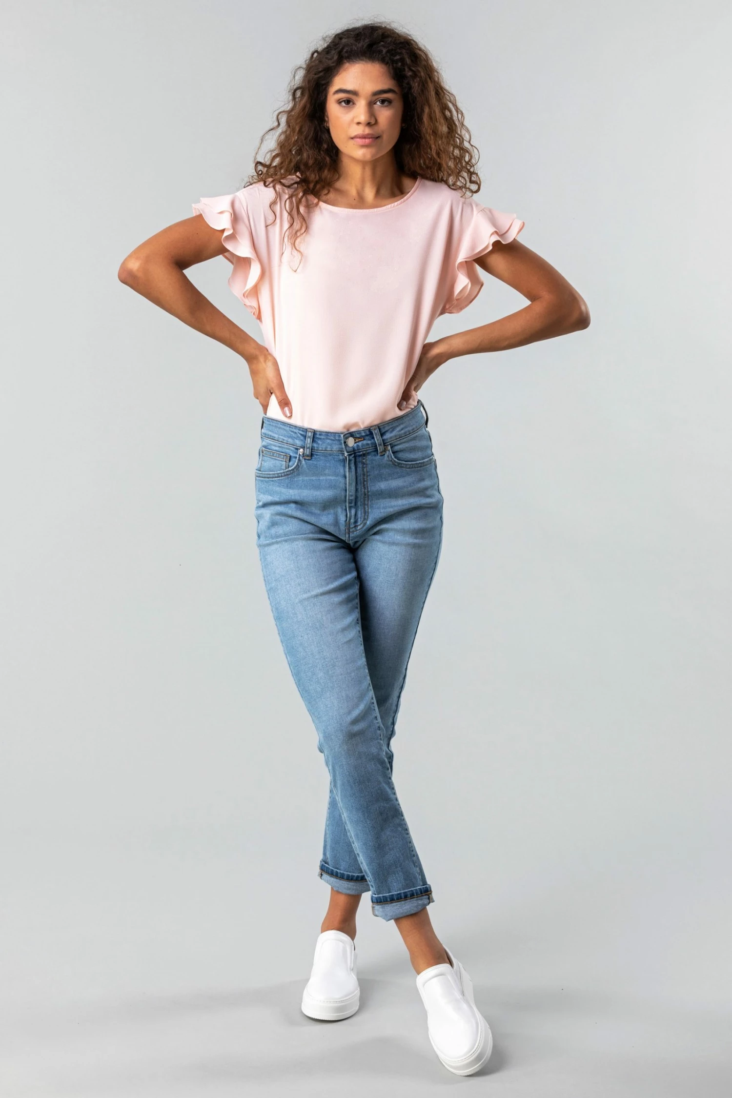 Roman Pink Ruffle Detail Short Sleeve Top 5 Roman Pink Ruffle Detail Short Sleeve Top - Image 3