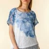 Roman Blue Mesh Overlay Floral Print T-Shirt 1 Roman Blue Mesh Overlay Floral Print T-Shirt -Roman Sales Shop unnamed file 9794