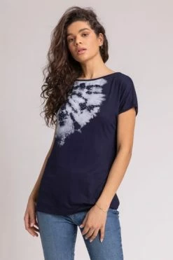 Roman Blue Embellished Tie Dye Print T-Shirt 13 Roman Blue Embellished Tie Dye Print T-Shirt -Roman Sales Shop unnamed file 9804