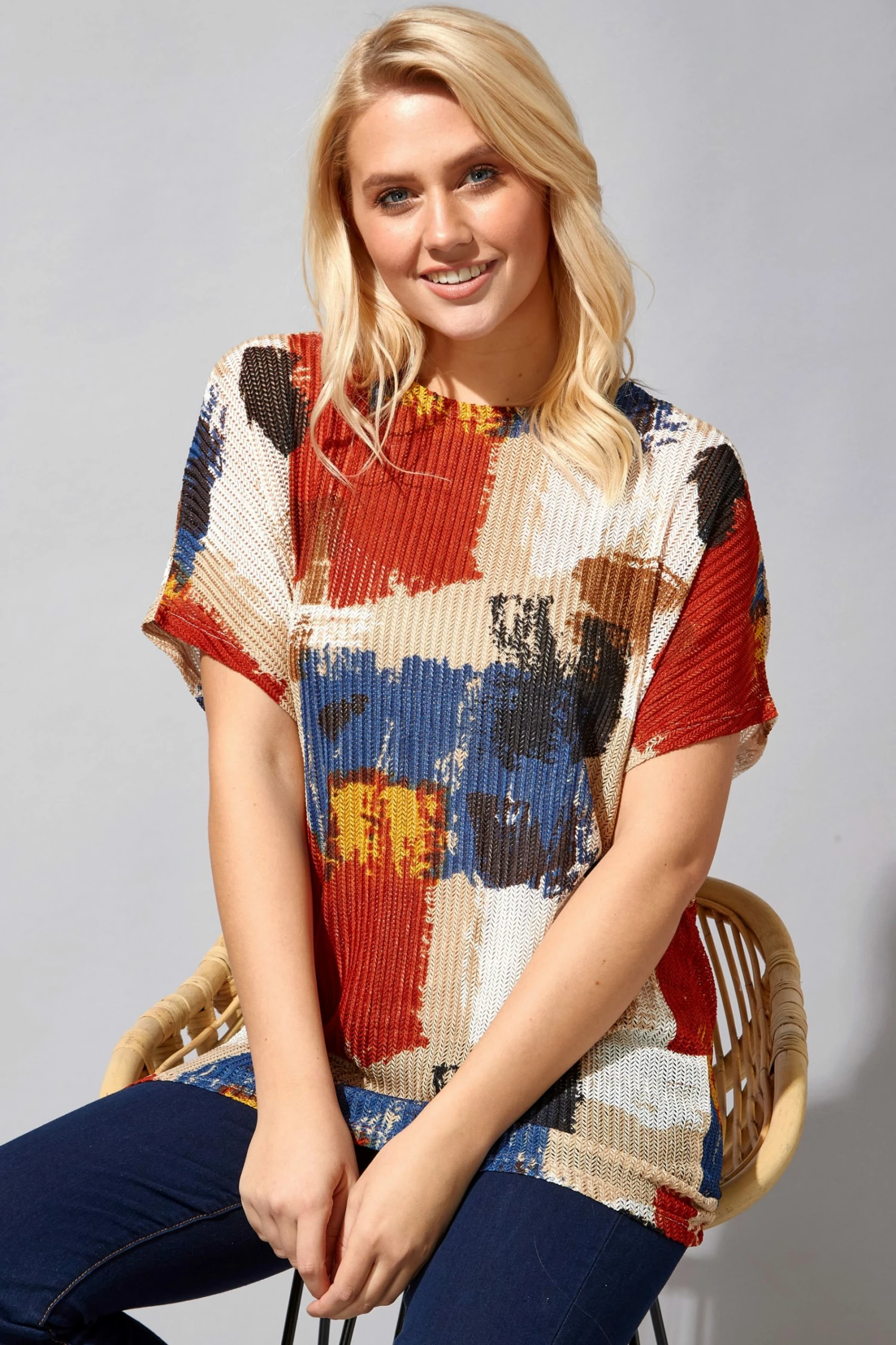 Roman Black Abstract Print Oversized T-Shirt 4 Roman Black Abstract Print Oversized T-Shirt - Image 2