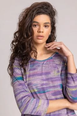 Roman Purple Abstract Print Pocket Top With Snood 10 Roman Purple Abstract Print Pocket Top With Snood -Roman Sales Shop unnamed file 9819