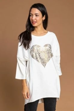 Roman Black One Size Foil Heart Print Lounge Top 15 Roman Black One Size Foil Heart Print Lounge Top -Roman Sales Shop unnamed file 9832