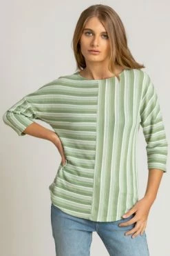 Roman Green Textured Stripe Print Top 12 Roman Green Textured Stripe Print Top -Roman Sales Shop unnamed file 9837