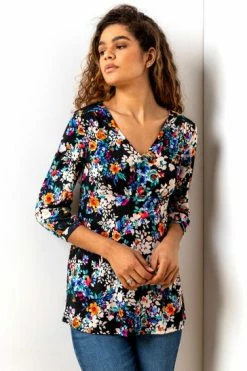 Roman Purple Floral Print Longline Top 13 Roman Purple Floral Print Longline Top -Roman Sales Shop unnamed file 9895