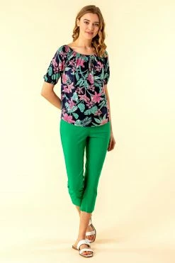 Roman Blue Tropical Floral Print Bardot Top 8 Roman Blue Tropical Floral Print Bardot Top -Roman Sales Shop unnamed file 9931