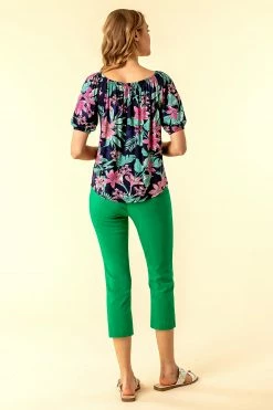 Roman Blue Tropical Floral Print Bardot Top 9 Roman Blue Tropical Floral Print Bardot Top -Roman Sales Shop unnamed file 9932