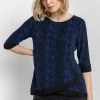 Roman Blue Shimmer Animal Print Asymmetric Top 2 Roman Blue Shimmer Animal Print Asymmetric Top -Roman Sales Shop unnamed file 9940