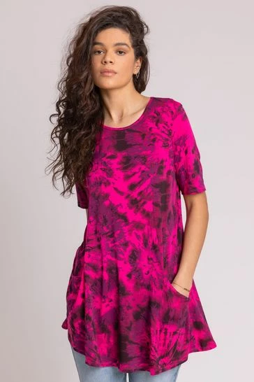 Roman Purple Tie Dye Print Pocket Top 11 Roman Purple Tie Dye Print Pocket Top - Image 9