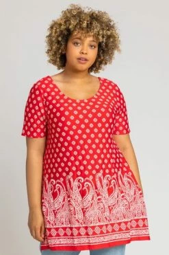 Roman Red Curve Paisley Border Print Top 12 Roman Red Curve Paisley Border Print Top -Roman Sales Shop unnamed file 9961
