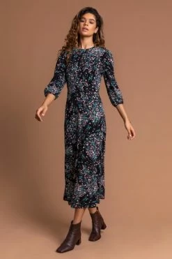 Roman Black Floral Keyhole Detail Fit & Flare Dress 13 Roman Black Floral Keyhole Detail Fit & Flare Dress -Roman Sales Shop unnamed file 998