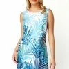 Roman Blue Palm Print Shift Dress 1 Roman Blue Palm Print Shift Dress -Roman Sales Shop unnamed file 999